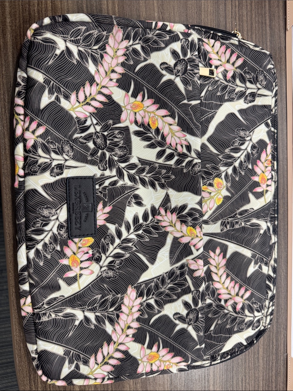 Lexbreezy Floral Black & Pink Laptop Sleeve